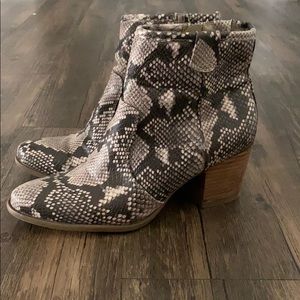 Snake Skin Ankle Boots